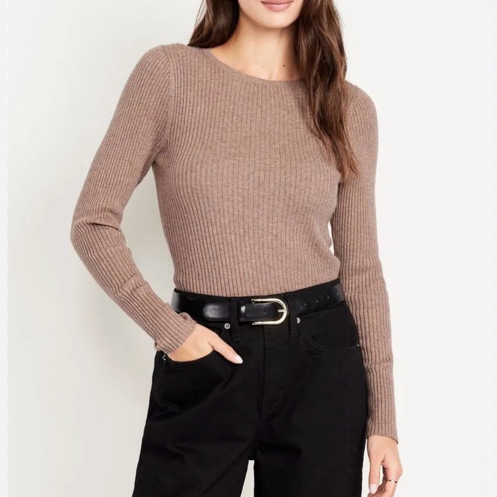 Old Navy Rib-Knit Long-Sleeve Top - Size S
